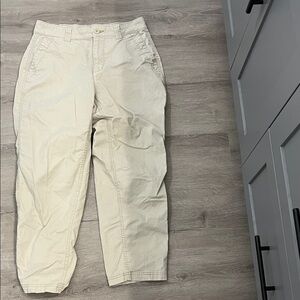 Old Navy Women's Cream OG Chinos pants. One cream and one black pair